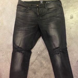 PRPS Slim Stretch Men’s Distressed Cropped Jeans